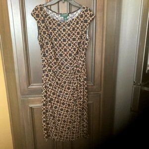Lauren Ralph Lauren Side Ruching Sleeveless Dress